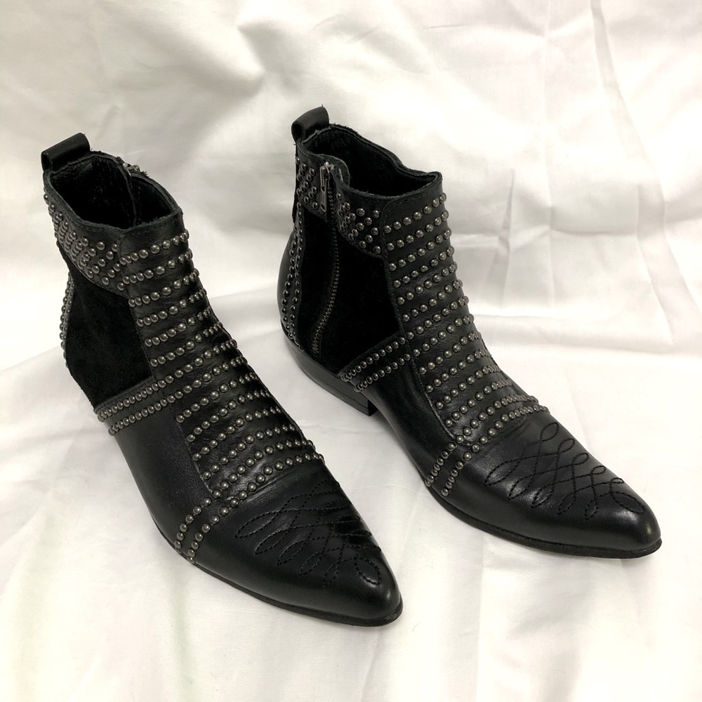 Anine Bing Studded Charlie Boot Size 36/6 Black